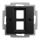 Busch-Jaeger 2561-02-915 Zentralscheibe mit Tragring 2-fachModular-Jack Busch-balance® SI Schwarz matt 2CKA001753A0242