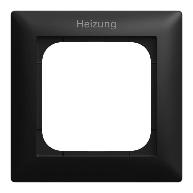 Busch-Jaeger 1721 JH-915 Abdeckrahmen mit Aufdruck Heizung Heizung 1-fach Schwarz matt 2CKA001725A1567