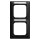 Busch-Jaeger 1722 NSK-915 Abdeckrahmen 2-fach mit Sichtfenster senkrecht Busch-balance® SI Schwarz matt 2CKA001754A4940