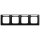 Busch-Jaeger 1734 NSK-915 Abdeckrahmen 4-fach mit Sichtfenster waagerecht Busch-balance® SI Schwarz matt 2CKA001754A4950