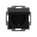 Busch-Jaeger 20 EUK-915 SCHUKO® Steckdosen-Einsatz mit Klappdeckel Busch-balance® SI Schwarz matt 2CKA002018A1587