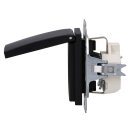 Busch-Jaeger 20 EUK-915 SCHUKO® Steckdosen-Einsatz mit Klappdeckel Busch-balance® SI Schwarz matt 2CKA002018A1587