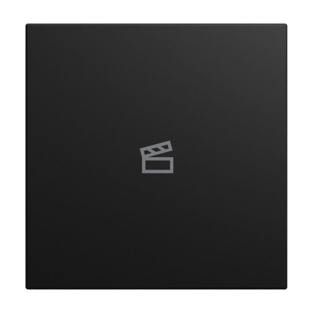 Busch-Jaeger LFST/A.1.55.11-915 Abdeckung als Taster 1-fach Symbol "Szene" Busch-balance® SI Schwarz matt 2CKA006199A0545