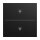 Busch-Jaeger LFBT/A.2.55.11-915 Abdeckung als Taster 2-fach mit Symbol "Jalousie" Busch-balance® SI Schwarz matt 2CKA006199A0549