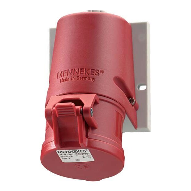Mennekes Wanddose TwinCONTACT 16A 4p 6h 400V IP44 1343