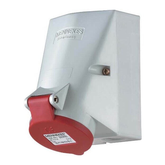 Mennekes Wanddose TwinCONTACT 16A 4p 6h 400V IP44 418