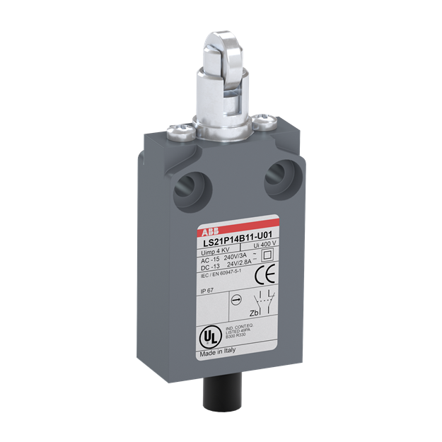 ABB LS21P14B11-U01 Positionsschalter Kunststoff-Gehäuse grau IP67 1SBV016014R3801