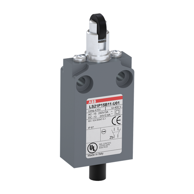 ABB LS21P15B11-U01 Positionsschalter Kunststoff-Gehäuse grau IP67 1SBV016015R3801