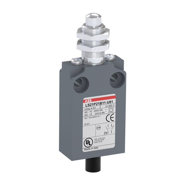 ABB LS21P21B11-U01 Positionsschalter Kunststoff-Gehäuse grau IP67 1SBV016021R3801
