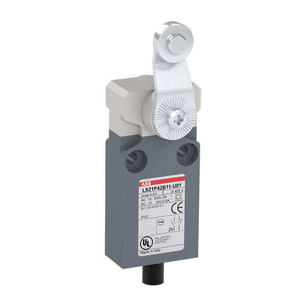 ABB LS21P42B11-U01 Positionsschalter Kunststoff-Gehäuse grau IP67 1SBV016042R3801