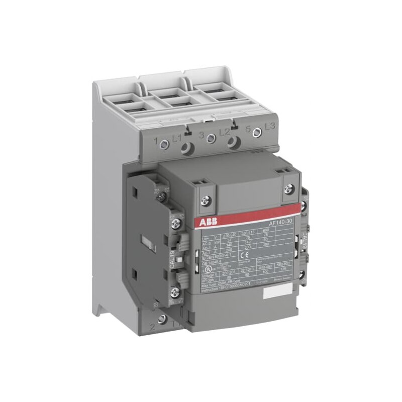 Produktbild von ABB VB7-30-01 Leistungsschütz – 24 V Spule, 3-polig, 20 A, Für Wendeschaltung