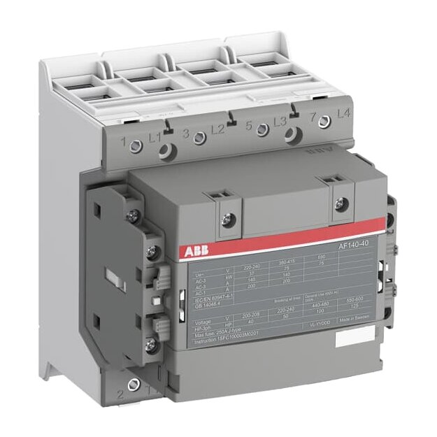 ABB AF140-40-22-11 Schütz 4-polig 24-60V 50/60Hz / 20-60VDC Hiko: 2S + 2Ö 1SFL447101R1122