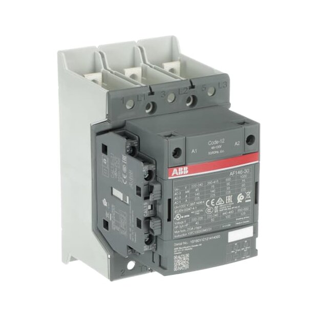 ABB AF146-30-11B-12 Schütz 75kW 48-130V 50/60Hz / DC Schienenanschlüsse 1SFL467002R1211