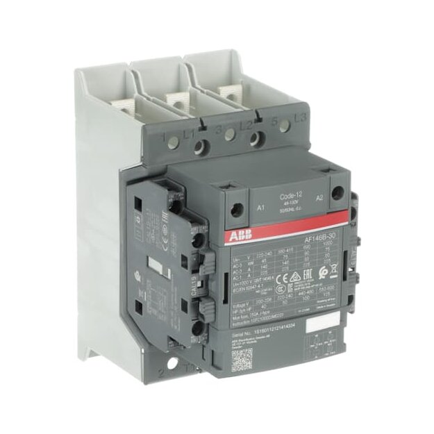 ABB AF146B-30-22-12 Schütz 48-130V 50/60Hz / DC Klemmenanschlüsse mit Bahnzulassung 1SFL467063R1222
