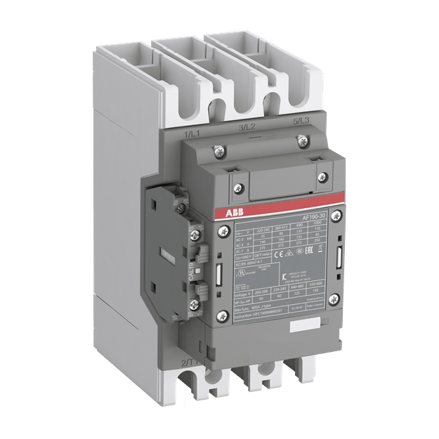 ABB AF190-30-11-11 Schütz 24-60V 50/60Hz / 20-60VDC Hiko: 1S+1Ö Schienenanschlüsse 1SFL487002R1111