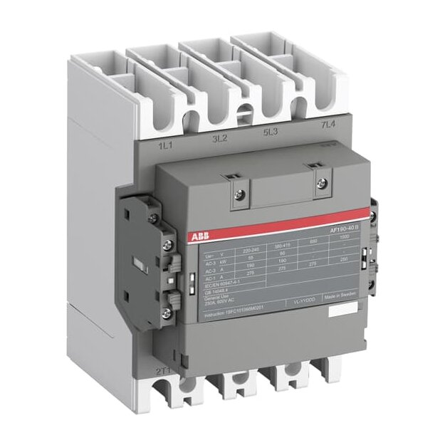 ABB AF190-40-22-11 Schütz 4-polig 24-60V 50/60Hz / 20-60V DC Hiko: 2S + 2Ö 1SFL487102R1122
