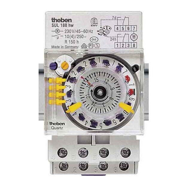 Theben 1880108 Quarzschaltuhr 1WTag/Woche SUL 188 hw