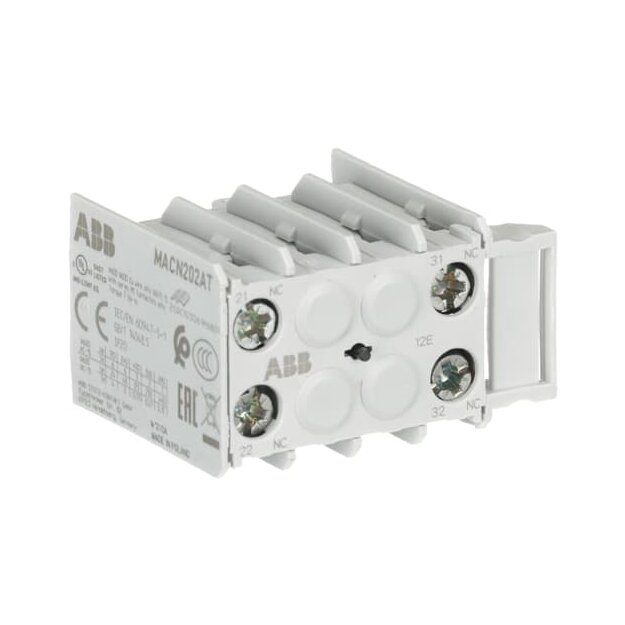 ABB MACN202AT Hilfskontaktblock 2Ö schraubanschluss frontseitig anbaubar EN 50012 1SAL100998R9906