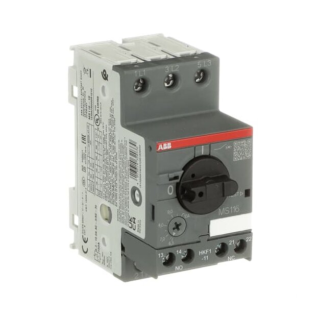 ABB MS116-10-HKF1-11 Motorschutzschalter mit frontseitigem Hilfsschalter 1S+1Ö 1SAM250005R1010
