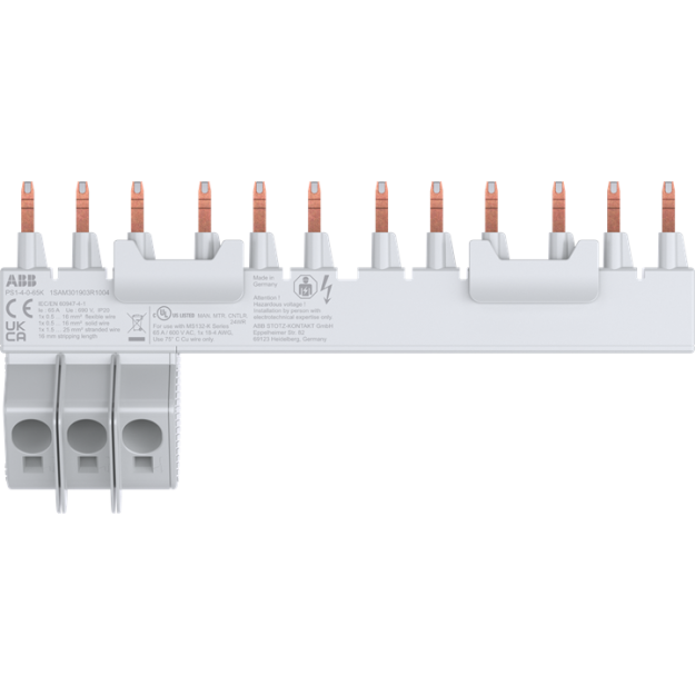 ABB PS1-4-0-65K 3-Phasen Sammelschiene 4x MS132-K 65A 1SAM301903R1004