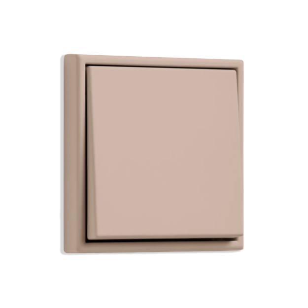 JUNG Set LS 990 Les Couleurs® Le Corbusier: 509U Wechselschalter + LC990243 Wippe + LC981243 1-fach Rahmen ombre naturelle claire