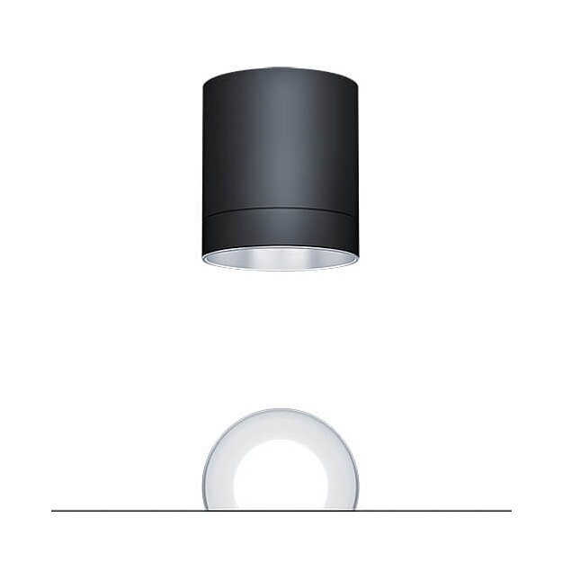 Zumtobel 62930194 LED Decken-Anbauleuchte PANOS SC R150 3k-940 LDO H SPC BK