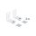 Zumtobel 22171218 Wandbefestigung L-Bügel SLOIN slim WALL BRACKET SET WH