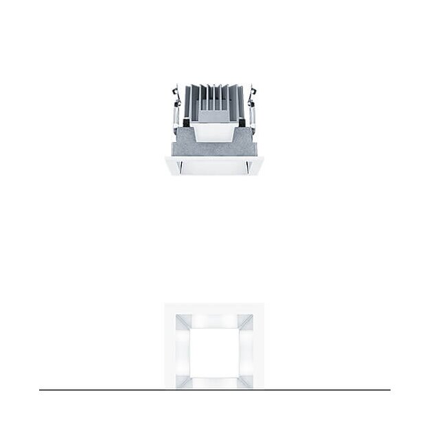 Zumtobel 60815196 LED Decken-Einbauleuchte PANOS EVO Q100L 9W 840 SWI AL WH