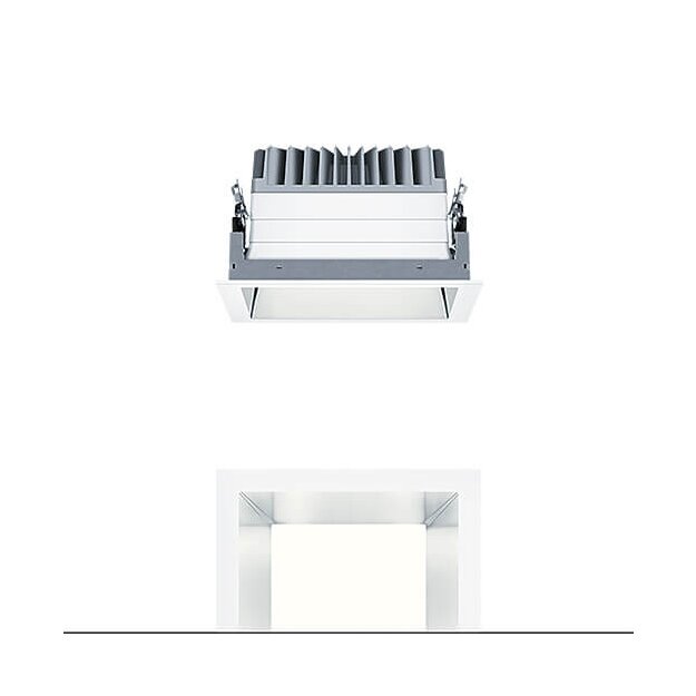 Zumtobel 60815943 LED Decken-Einbauleuchte PANOS EVO Q190H 19W 830 SWI AL WH
