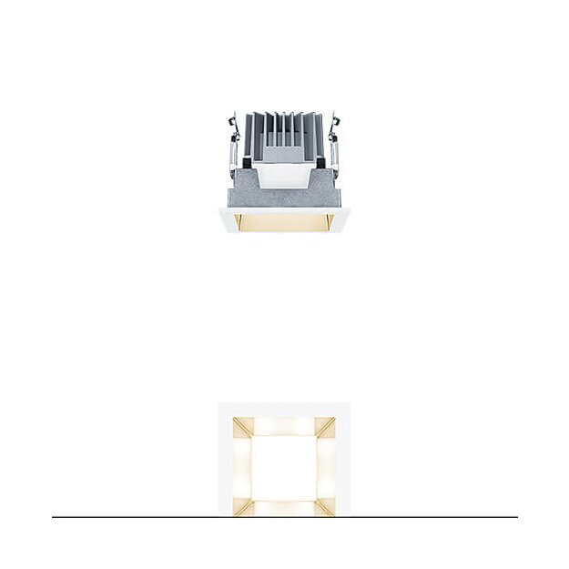 Zumtobel 62906983 LED Decken-Einbauleuchte PANOS EVO Q100L 15W 840 SWI GD WH