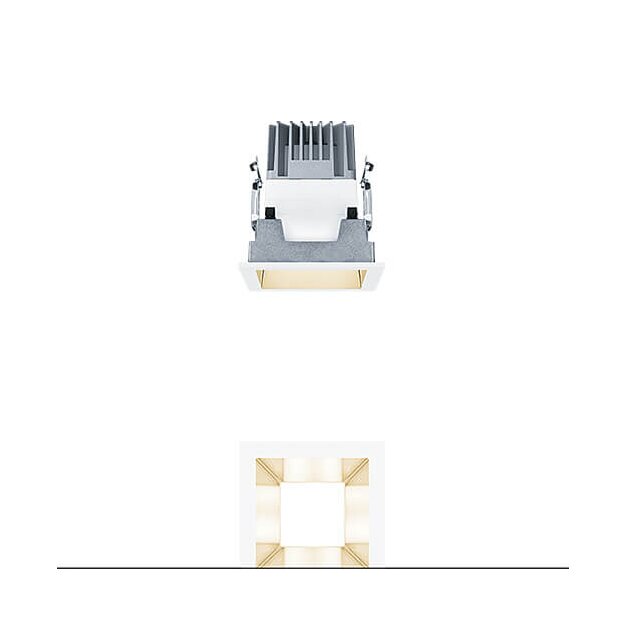 Zumtobel 62906989 LED Decken-Einbauleuchte PANOS EVO Q100H 15W 840 SWI GD WH