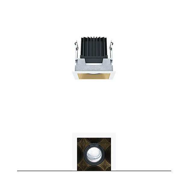 Zumtobel 60817543 LED Decken-Einbauleuchte PANOS INF Q100V 15W 940 LDO SP-GD WH