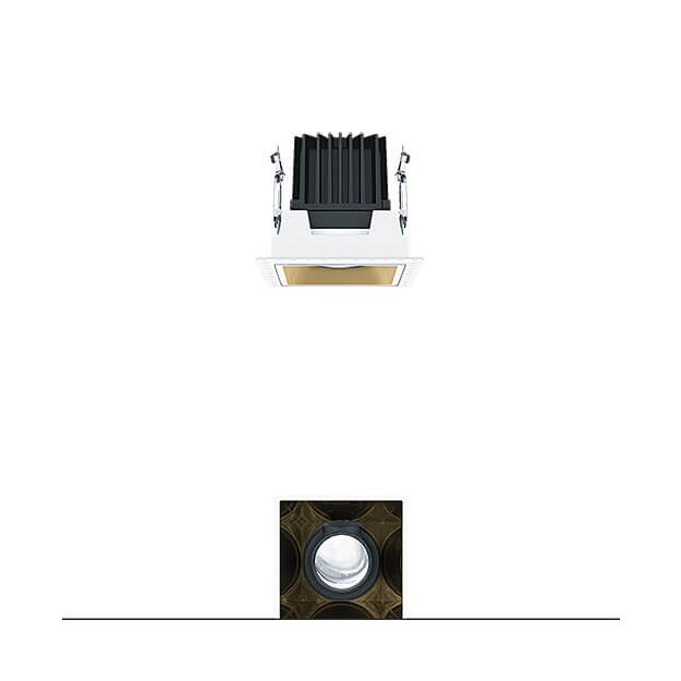 Zumtobel 60817545 LED Decken-Einbauleuchte PANOS INF Q100V 15W 930 LDO SP-GD TL