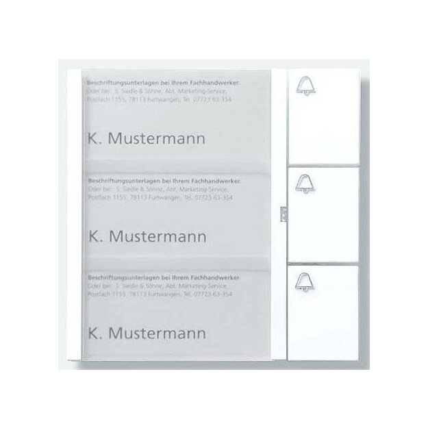 Siedle TM 612-3 SM Tasten-Modul 035524 Silber-Metallic