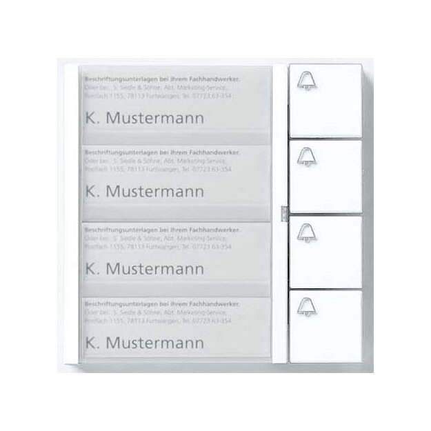 Siedle TM 612-4 SM Tasten-Modul 035528 Silber-Metallic