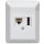 Rutenbeck UAE/TAE-Anschlussdose 2-fach Aufputz 2 x 6-polig 2 x 6 Schraubkontakte Reinweiß IAE/UAE 8-TAE 6 F+N Ap rw