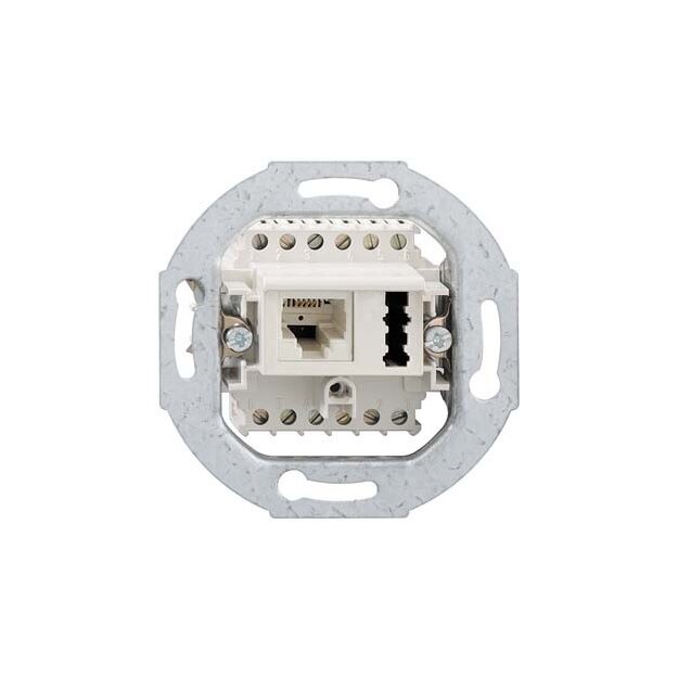 Rutenbeck UAE/TAE-Anschlussdose 2-fach Unterputz 2 x 6-polig 2 x 6 Schraubkontakte Sockel Reinweiß IAE/UAE 8-TAE 6 F+N Up 0 rw
