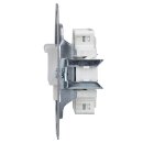 Rutenbeck UAE/TAE-Anschlussdose 2-fach Unterputz 2 x 6-polig 2 x 6 Schraubkontakte Sockel Reinweiß IAE/UAE 8-TAE 6 F+N Up 0 rw