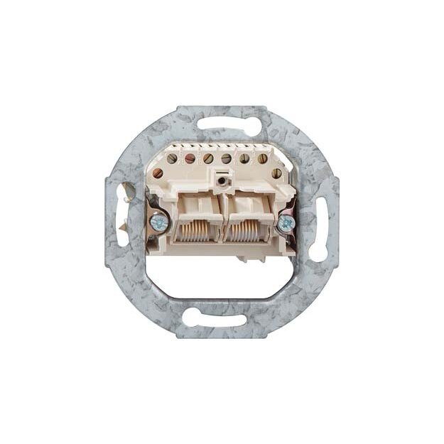 Rutenbeck UAE-Anschlussdose (RJ45-Dose) 2-fach Unterputz 2 x 8-polig 8 Schraubkontakte UAE 2x8 Up 0