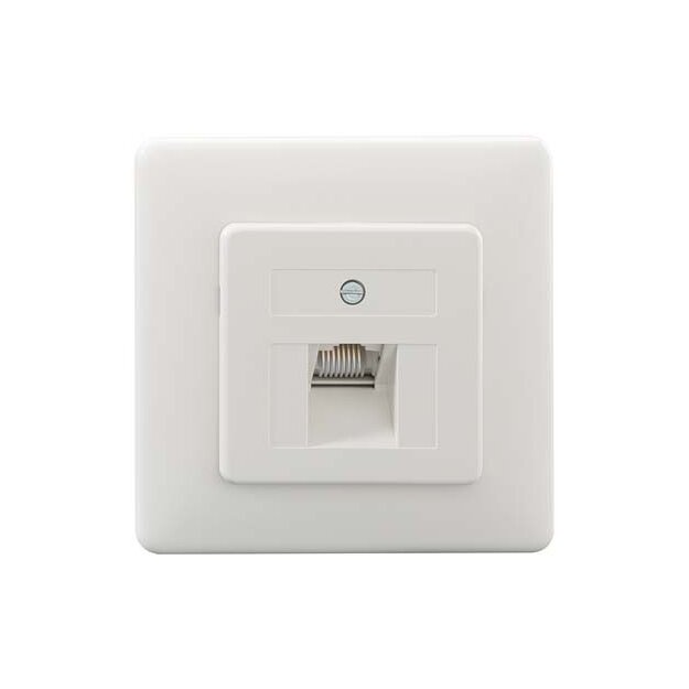 Rutenbeck UAE-Anschlussdose (RJ45-Dose) 1-fach Unterputz 8-polig 8 Schraubkontakte Reinweiß UAE 8 Up rw