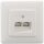Rutenbeck UAE-Anschlussdose 2-fach Unterputz 2 x 8-polig 8 Schraubkontakte Reinweiß UAE 2x8 Up rw