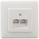 Rutenbeck UAE-Anschlussdose (RJ45-Dose) 2-fach Unterputz...