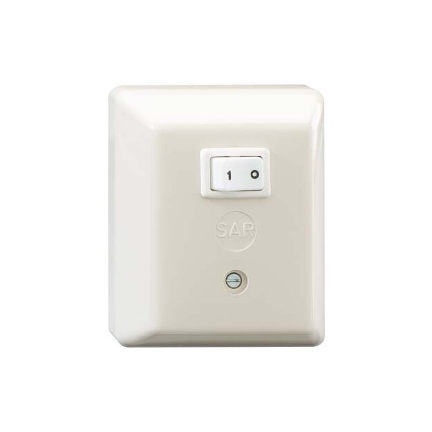 Rutenbeck Starkstromanschaltrelais Schaltvermögen 8 A bei 230 V / 50 Hz Perlweiß SAR Ap