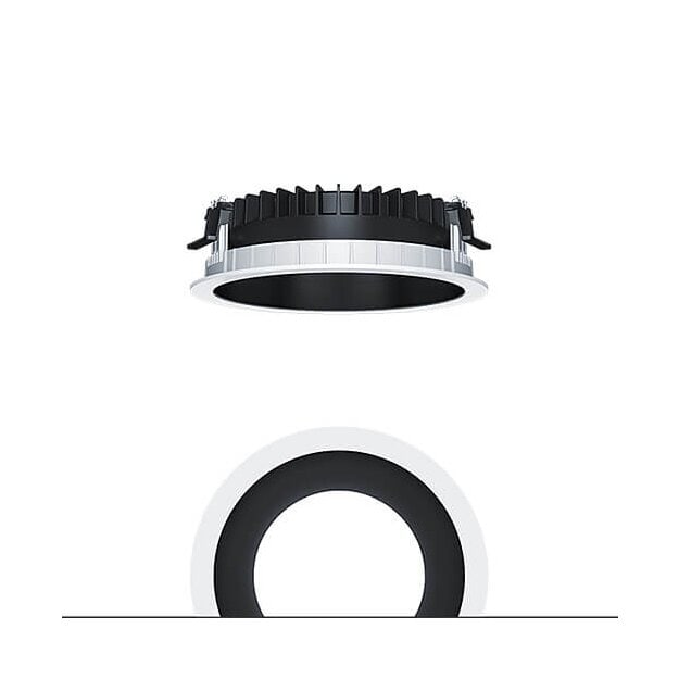 Zumtobel 62927155 LED Decken-Einbauleuchte PANOS R R200 1k-940 SWI L BK WH