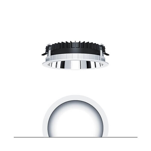 Zumtobel 62927196 LED Decken-Einbauleuchte PANOS R R200 1k-930 SWI L AL WH
