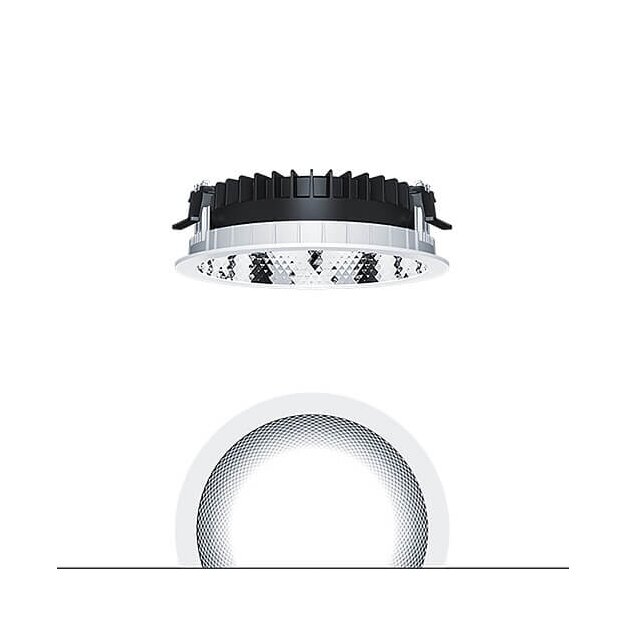 Zumtobel 62927201 LED Decken-Einbauleuchte PANOS R R200 2k-930 SWI L FAL WH