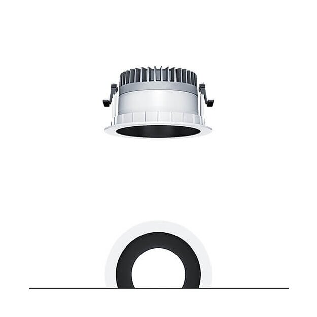 Zumtobel 62927352 LED Decken-Einbauleuchte PANOS R R150 3k-930 SWI H BK WH