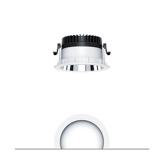 Zumtobel 62927354 LED Decken-Einbauleuchte PANOS R R150 1k-930 SWI H AL WH