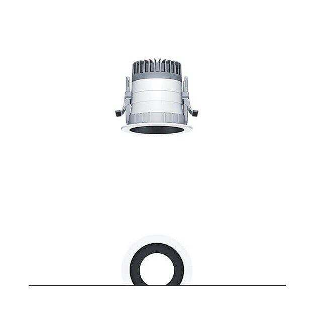 Zumtobel 62926712 LED Decken-Einbauleuchte PANOS R R100 1k-830 LDO H BK WH