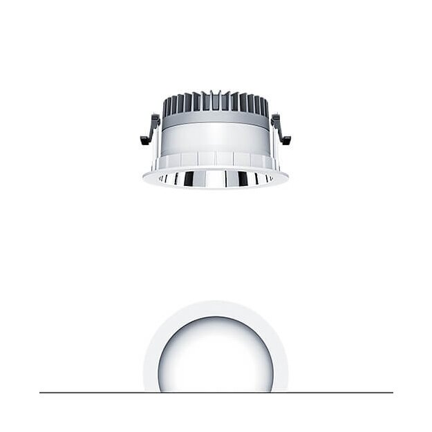 Zumtobel 62926776 LED Decken-Einbauleuchte PANOS R R150 3k-830 SWI H AL WH